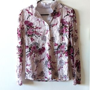 Small, White/Pinkish, sheer shirt